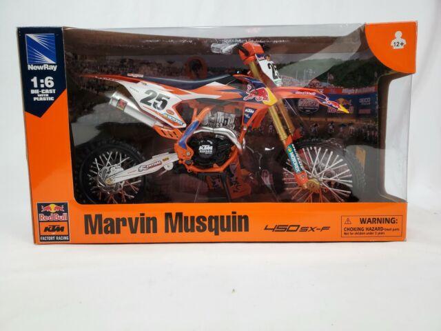 MODEL DIE CAST RED BULL KTM, SXF 450 MARVIN MUSQUIN #25, SCALE 1:6, NEWRAY 49633