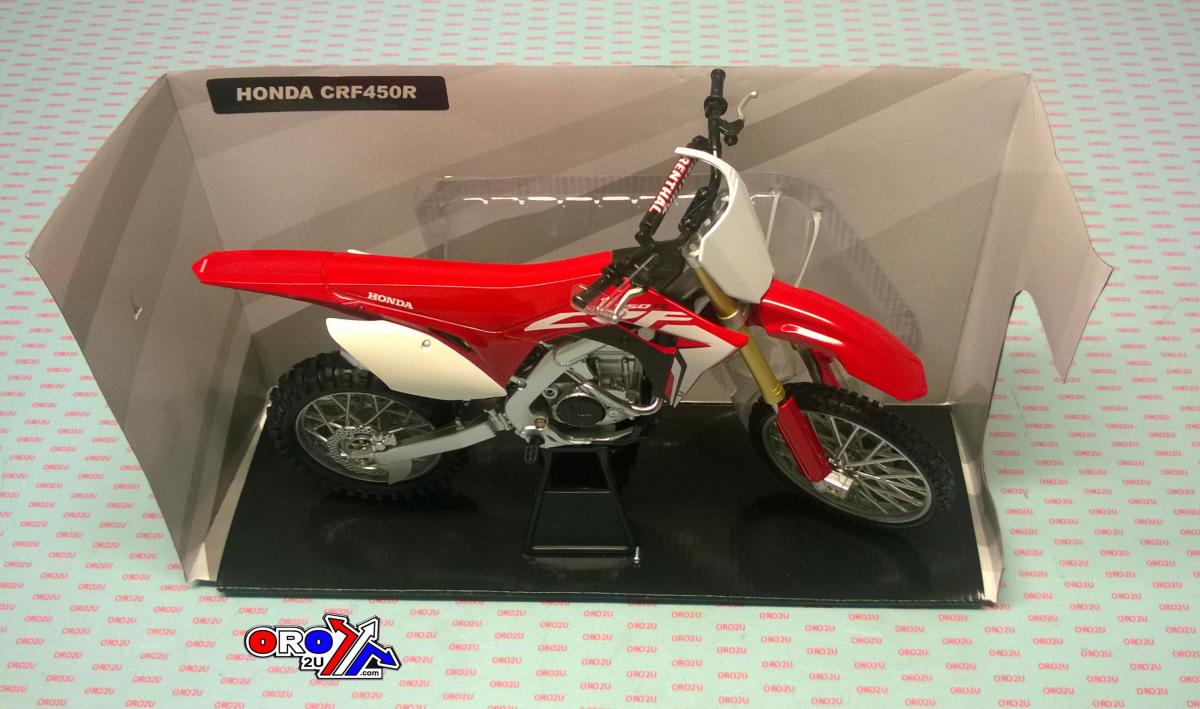 MODEL DIE CAST HONDA CRF 450 R, 2018, RED AND WHITE, SCALE 1:6, NEWRAY 49583