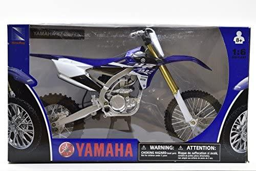 MODEL DIE CAST YAMAHA YZ450F 2017, BLUE AND WHITE, SCALE 1:6, NEWRAY 49643