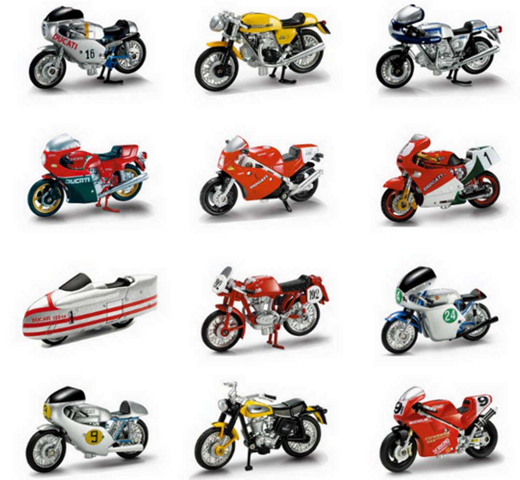 MODEL DIE CAST DUCATI ASSORTMENT, 12 STYLES, 24 PIECES SCALE 1:32, NEWRAY 06037IA