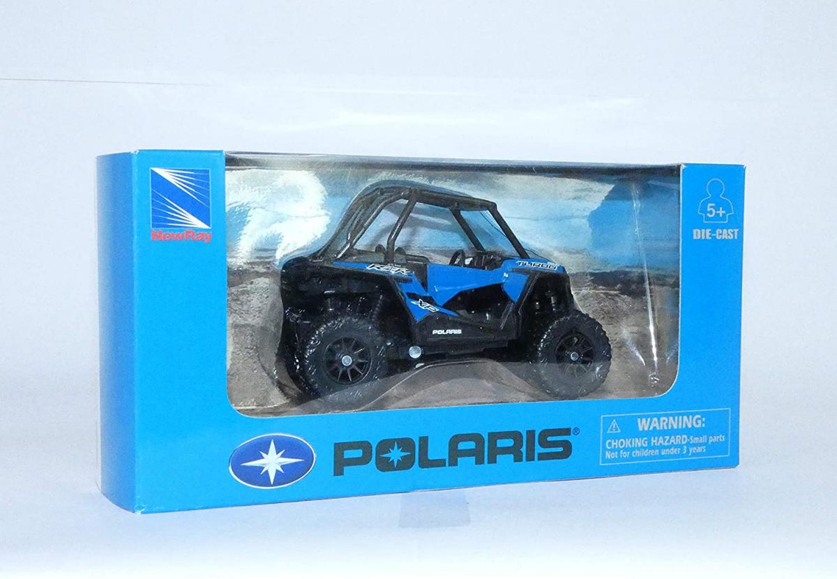 MODEL DIE CAST POLARIS RZR XP1000 EPS, BLUE AND BLACK, SCALE: 1:30, NEWRAY 07343