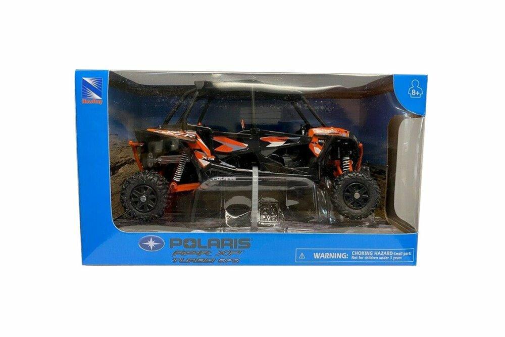 MODEL DIE CAST POLARIS RZR XP 4 TURBO, 2017, TITANIUM METALLIC, SCALE 1:18, NEWRAY 57976B