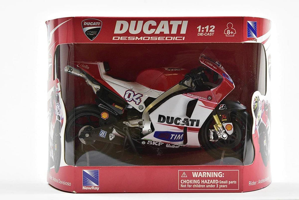 MODEL DIE CAST DUCATI DEMOSEDICI, ANDREA DOVIZIOSO #04, SCALE 1:12, NEWRAY 57723