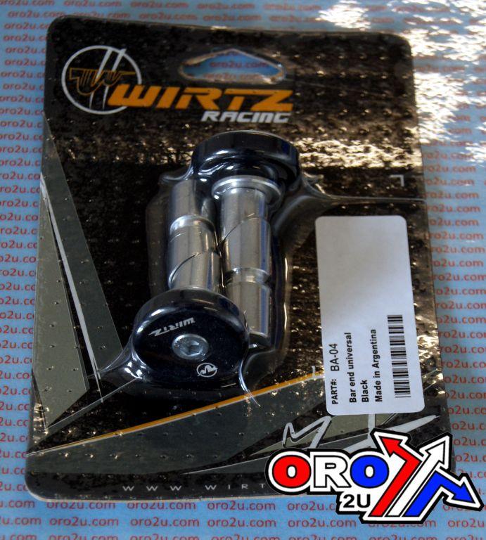 BAR ENDS 14mm WIRTZ BLACK BA-04