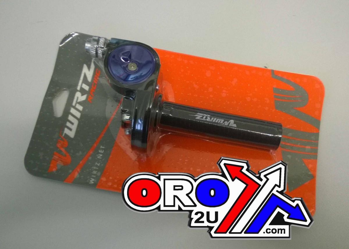 THROTTLE WIRTZ YAM, KAW, SUZ, WITH BLUE CAP AND 8mm ADJ