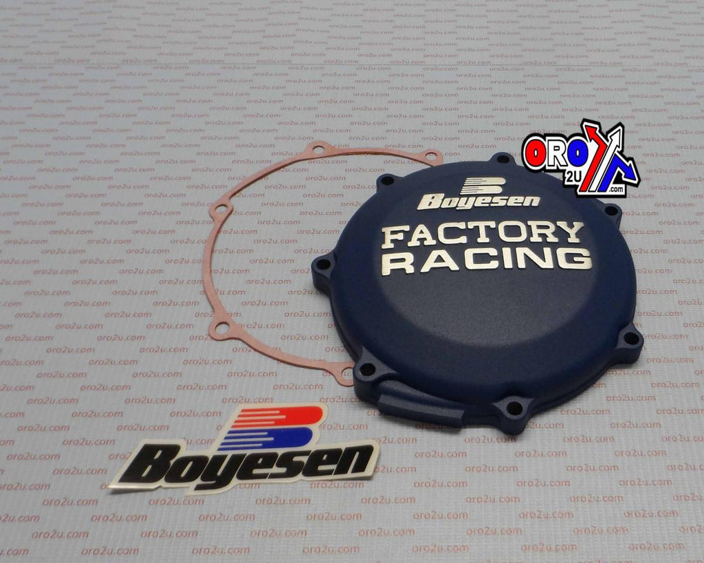 , CLUTCH COVER 01-13 YZ250F, 01-13 WR250F CLUTCH COVER BOYESEN CC-37L BLUE
