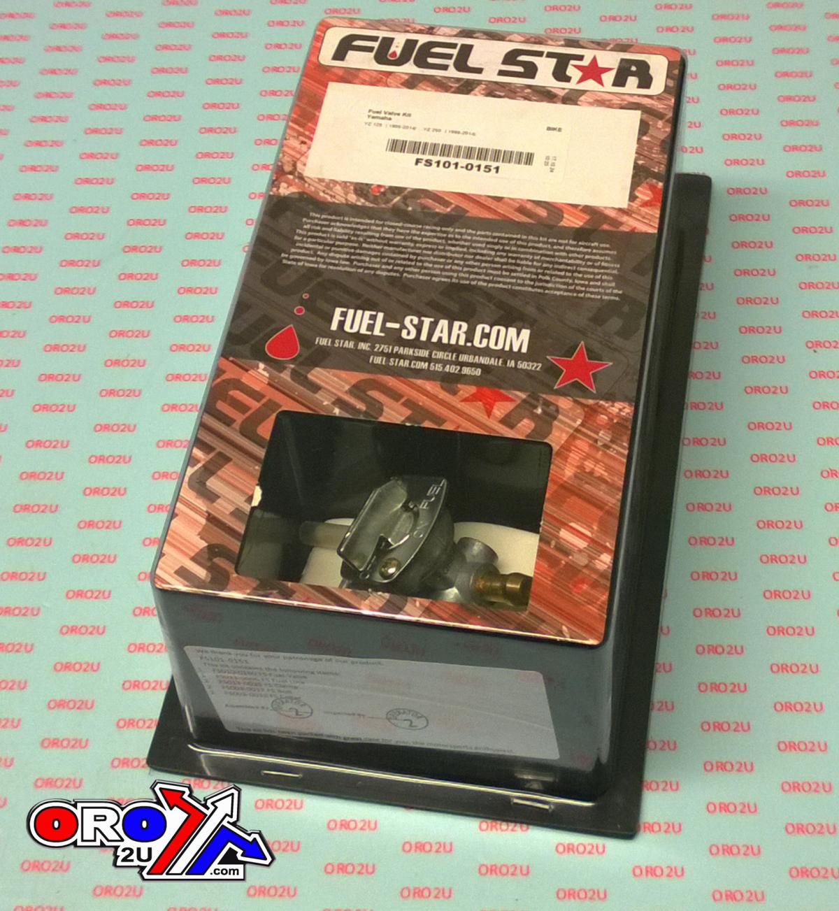 FUEL VALVE KIT YZ125 YZ250 95-17, Fuel Star FS101-0151 YAMAHA DIRT, TAPE / PETCOCK / CLIPS / PIPES / BOLTS