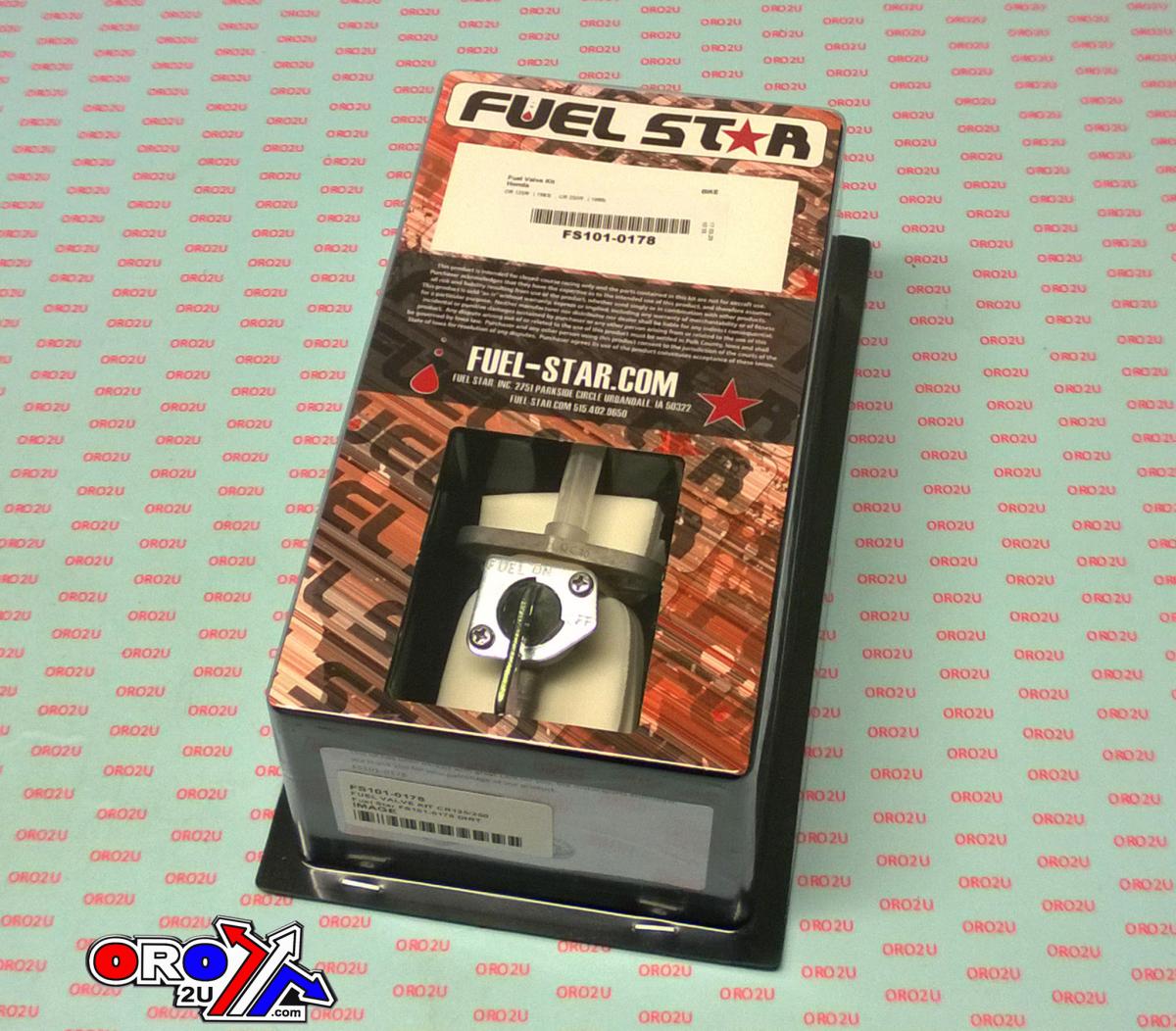 FUEL VALVE KIT CR125/250, Fuel Star FS101-0178 DIRT, TAPE / PETCOCK / CLIPS / PIPES / BOLTS
