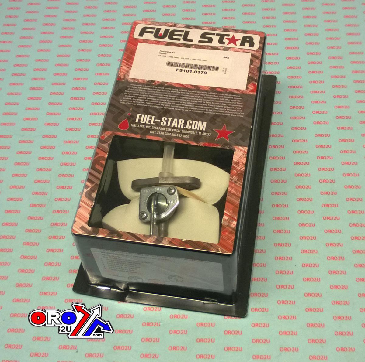 FUEL VALVE KIT CR125/250, Fuel Star FS101-0179 DIRT, TAPE / PETCOCK / CLIPS / PIPES / BOLTS