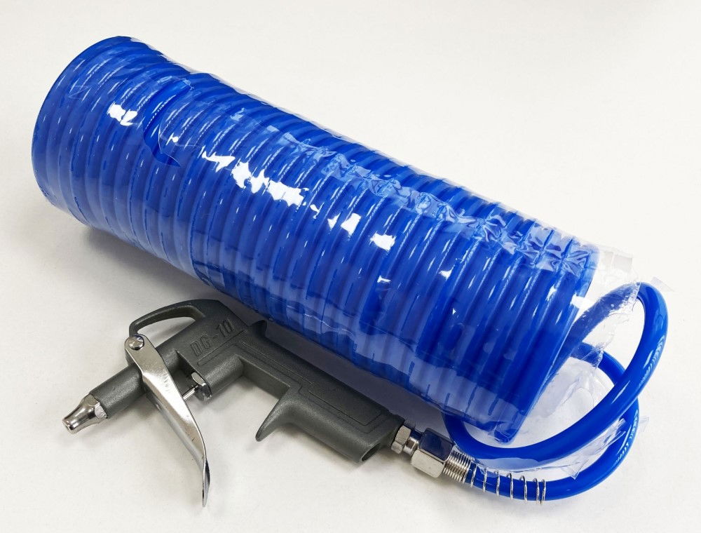 AIR DUST GUN WITH 7.6m x 1/4 RECOIL HOSE MAX PRESSURE 200psi - TOOLZONE KDPAT037