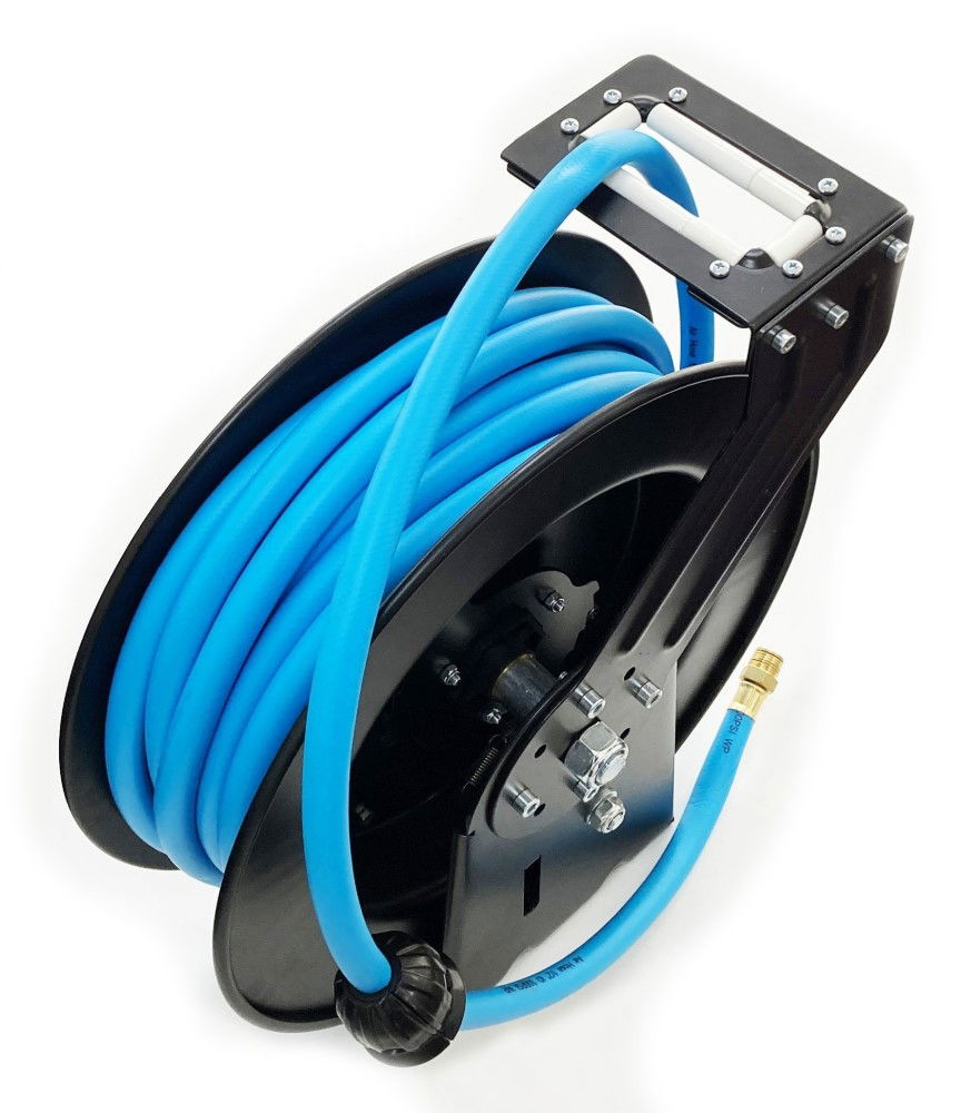 RETRACTABLE AIR HOSE 50ft 1/2 WORKING PRESSURE 300psi AUTO REWIND - TOOLZONE KDPAT104