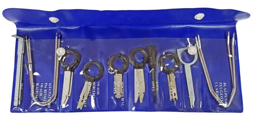 RADIO REMOVAL TOOL SET 20pc FOR CAR STEREO - TOOLZONE KDPAU041