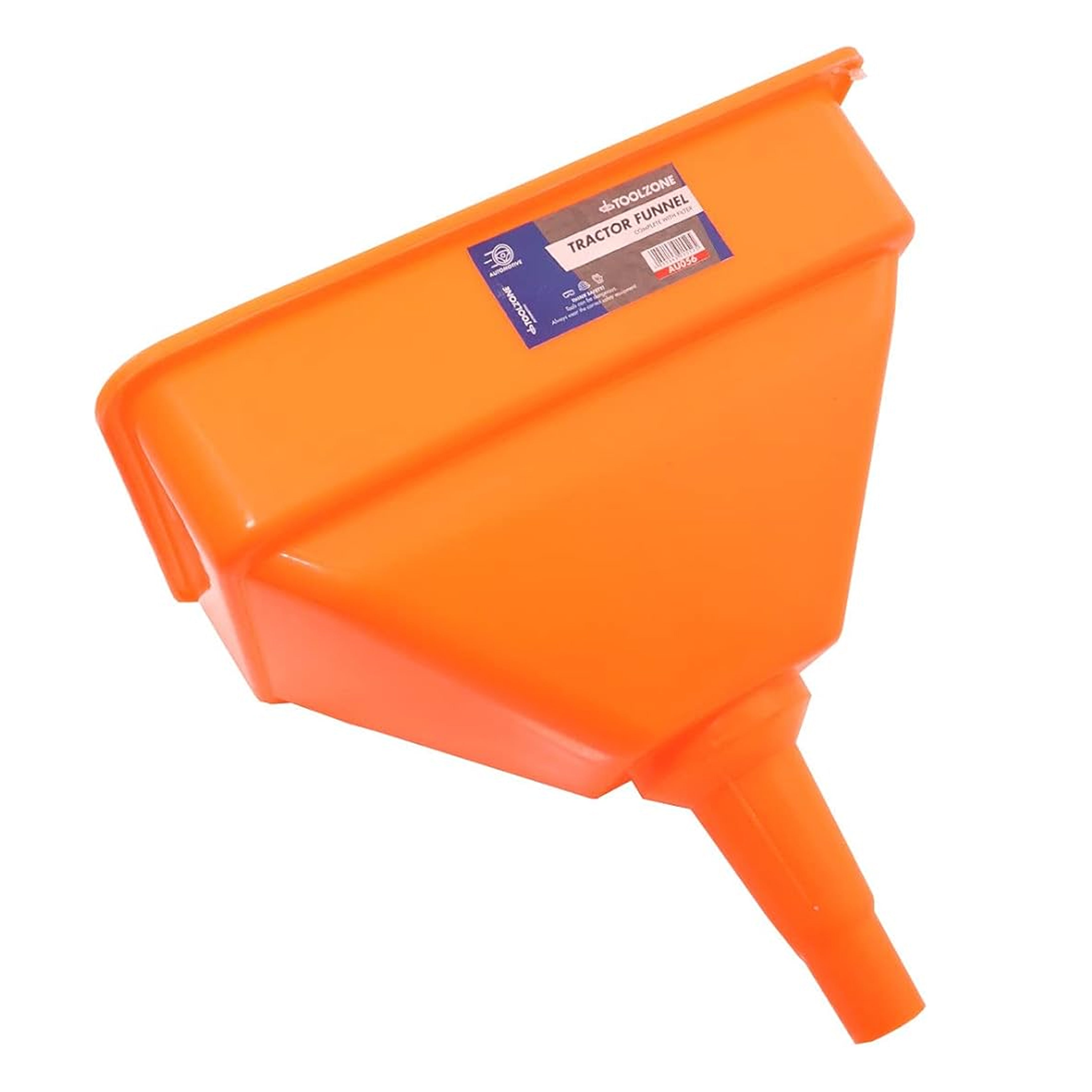 TRACTOR FUNNEL LARGE RECTANGULAR WITH FILTER 275mm x 190mm - TOOLZONE KDPAU056