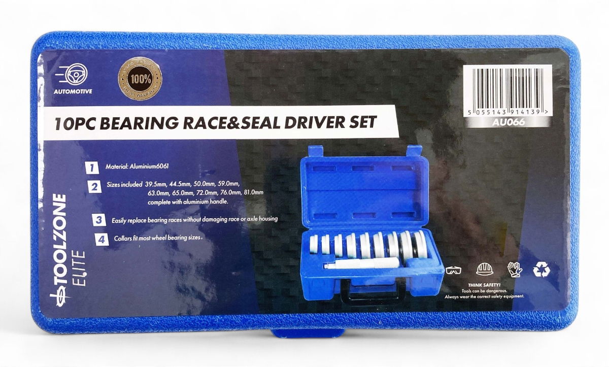 BEARING RACE AND SEAL DRIVER SET 10pc ALUMINIUM WITH HANDLE - TOOLZONE KDPAU066