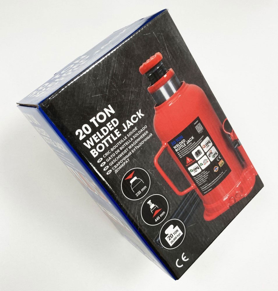 BOTTLE JACK 20 TON min height 242mm max height 452mm - TOOLZONE KDPAU151
