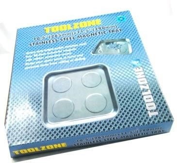 MAGNETIC PARTS TRAY STAINLESS STEEL 260 x 290mm - TOOLZONE KDPAU211