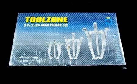 GEAR PULLER SET 2 LEG 3pc 100mm 150mm 200mm - TOOLZONE KDPAU300