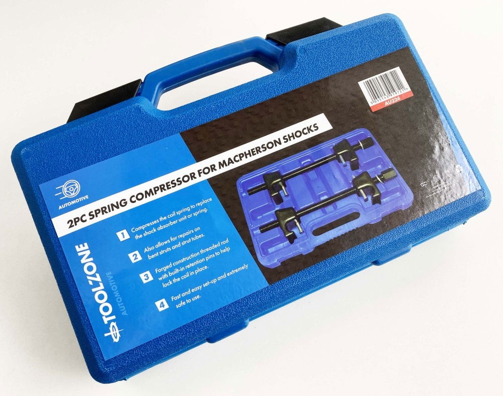 SPRING COMPRESSOR 2pc WITH LOCKING PINS - TOOLZONE KDPAU324