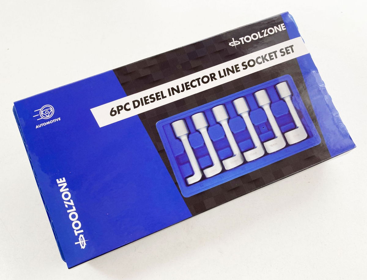 DIESEL INJECTOR LINE SOCKET SET 6pc 1/2 DRIVE 12-19mm - TOOLZONE KDPAU338