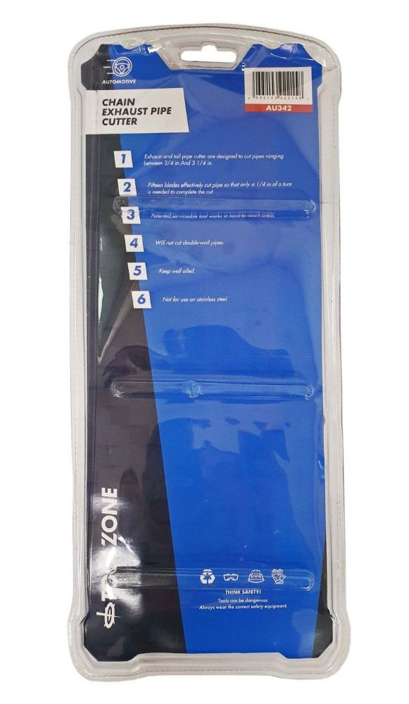CHAIN EXHAUST PIPE CUTTER 3/4 TO 3-1/4 15 BLADES - TOOLZONE KDPAU342
