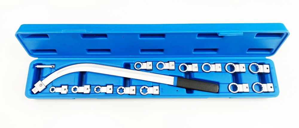 PULLEY TENSIONER SET 15pc E10 E12 E14 E16 E18 12pt 12-19mm - TOOLZONE KDPAU352