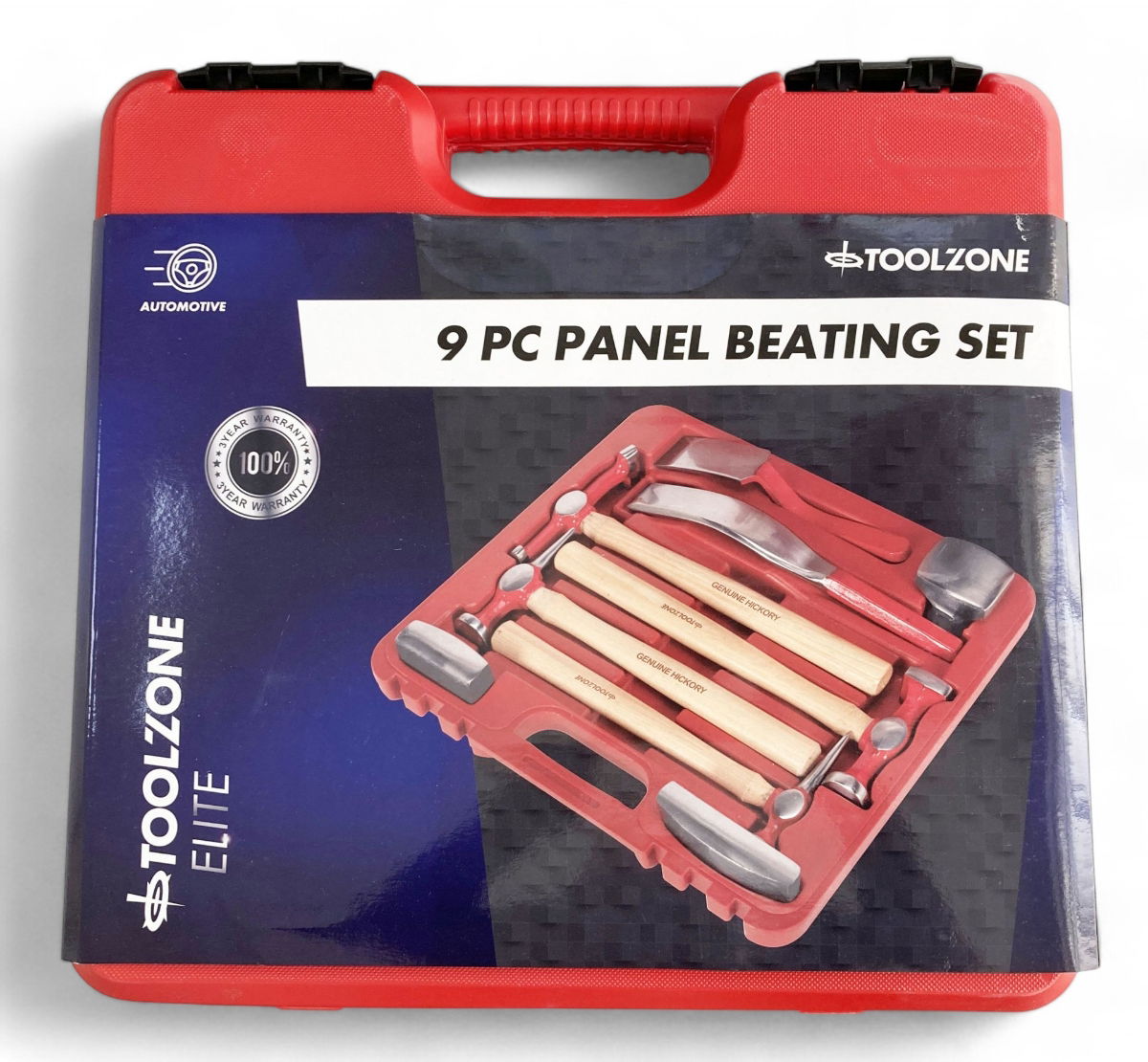 BODY REPAIR KIT 9pc HICKORY HANDLE DROP-FORGED STEEL - TOOLZONE KDPAU372