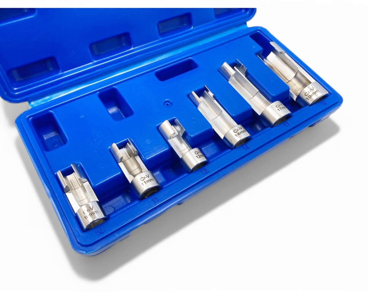 DIFFICULT ACCESS SOCKET SET 6pc 3/8 AND 1/2 DRIVE 10mm TO 19mm - TOOLZONE KDPAU385