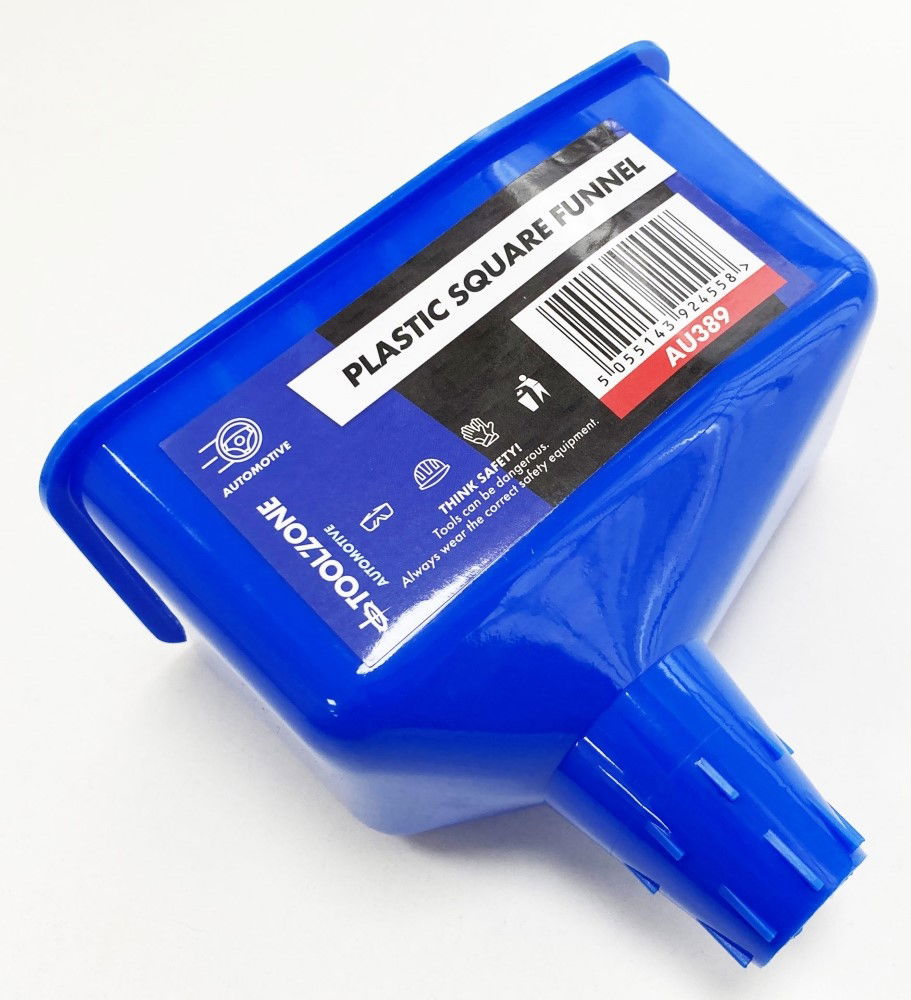 PLASTIC SQUARE FUNNEL 0.85 l OFFSET TAPERED SPOUT - TOOLZONE KDPAU389