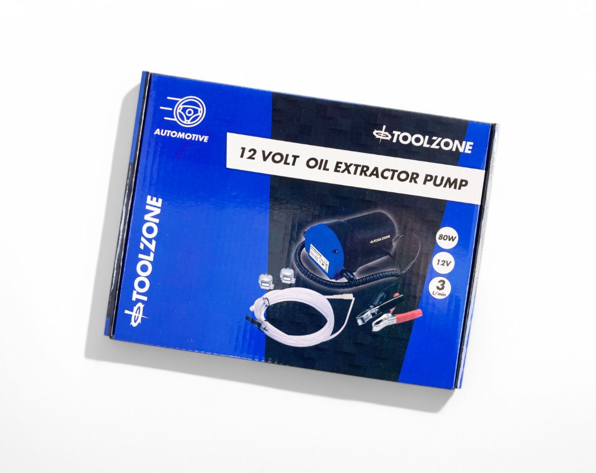 OIL EXTRACTOR PUMP 12 volt WITH ACCESSORIES - TOOLZONE KDPAU398