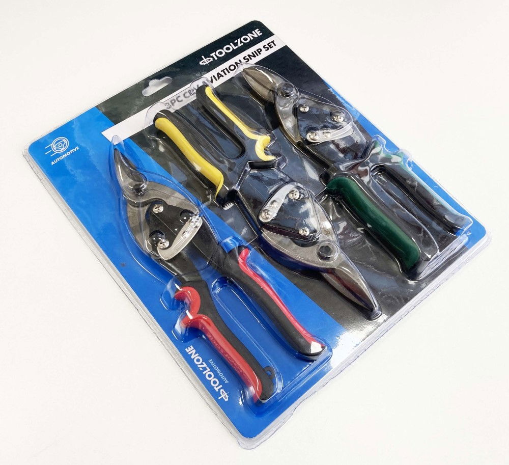 AVIATION SNIPS SET 3PC CRV STRAIGHT LEFT RIGHT CUT - TOOLZONE KDPCT036