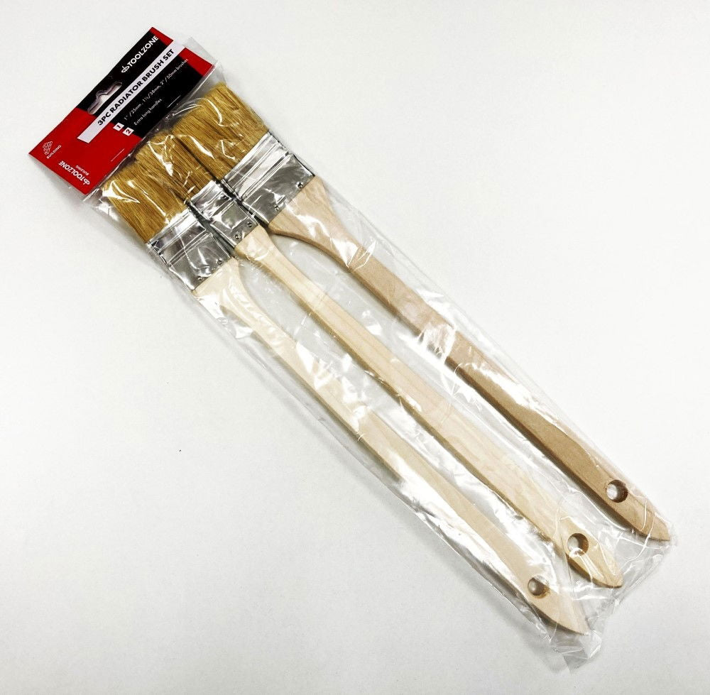 RADIATOR BRUSH SET 3PC ANGLED HEAD 1, 1-1/2, 2 - TOOLZONE KDPDC037