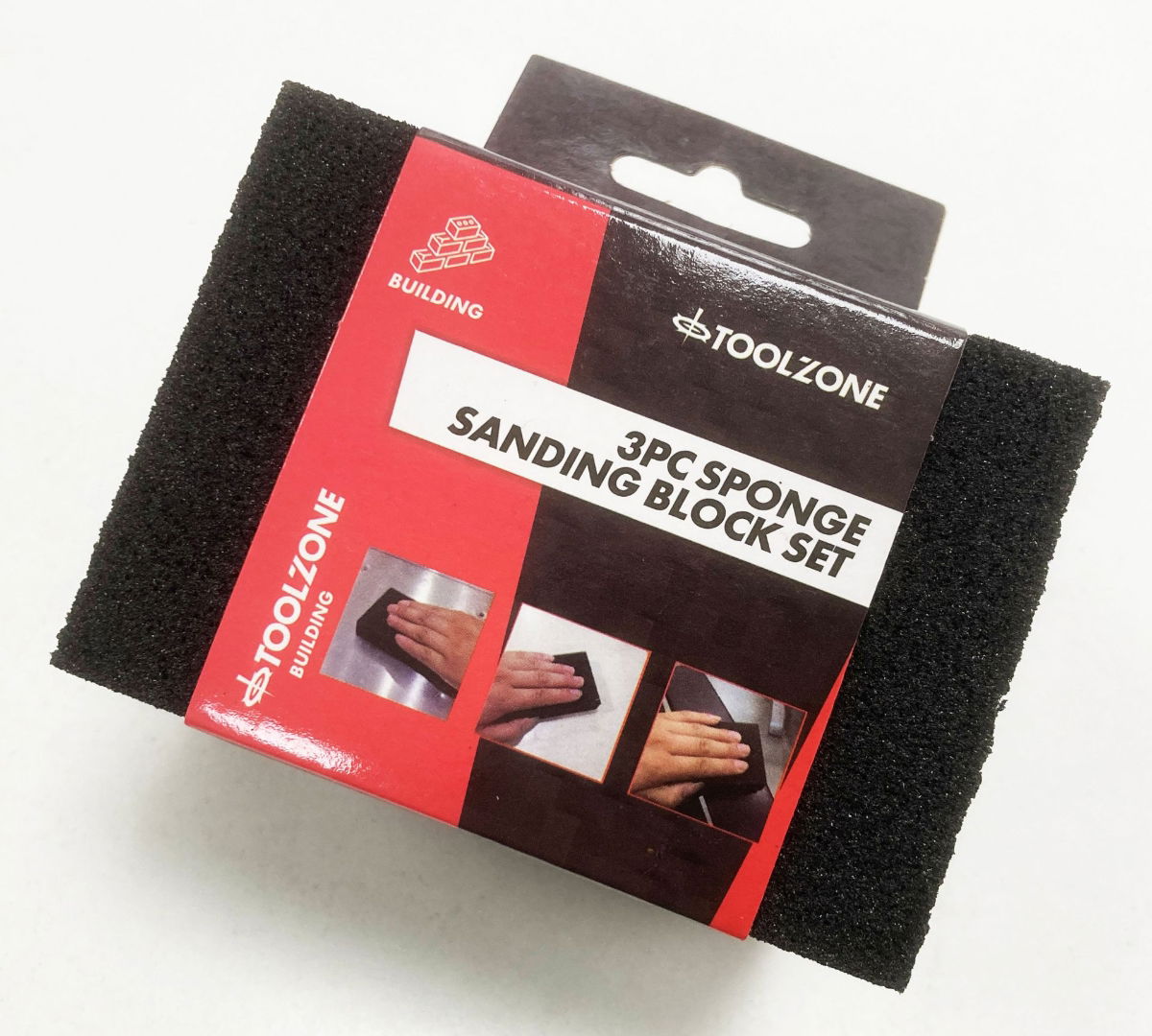 SANDING BLOCK FOAM 3PC ASSORTED GRITS - TOOLZONE KDPDC074