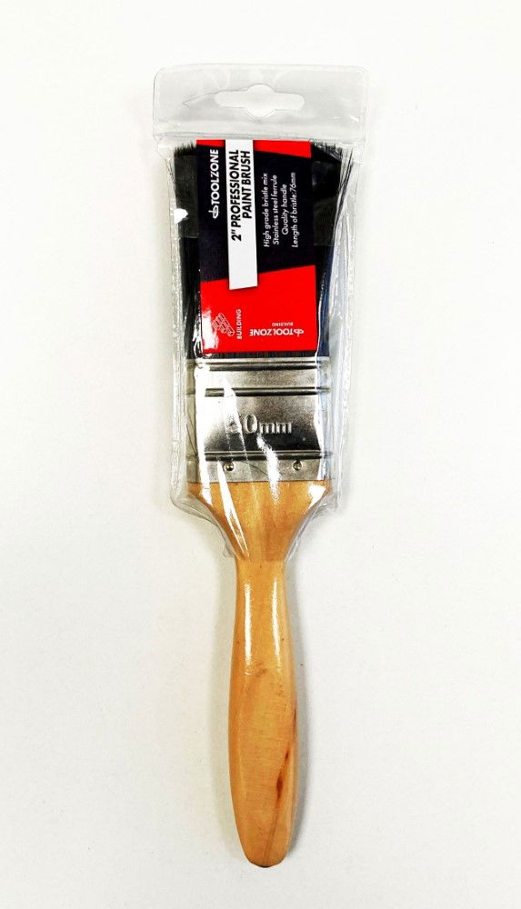 PAINT BRUSH 2 PROFESSIONAL WOODEN HANDLE - TOOLZONE KDPDC136