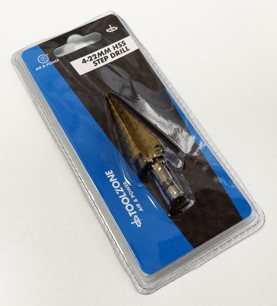 STEP DRILL HSS TITANIUM COATED 4-22mm - TOOLZONE KDPDR123
