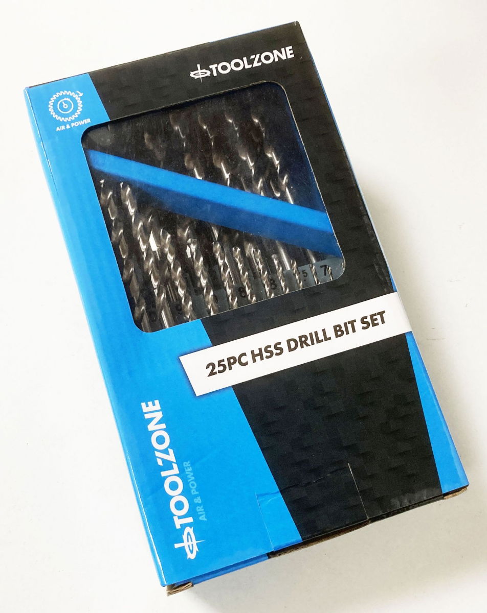 HSS DRILL BIT SET 25PC 1-13mm 0.5mm INCREMENTS - TOOLZONE KDPDR209