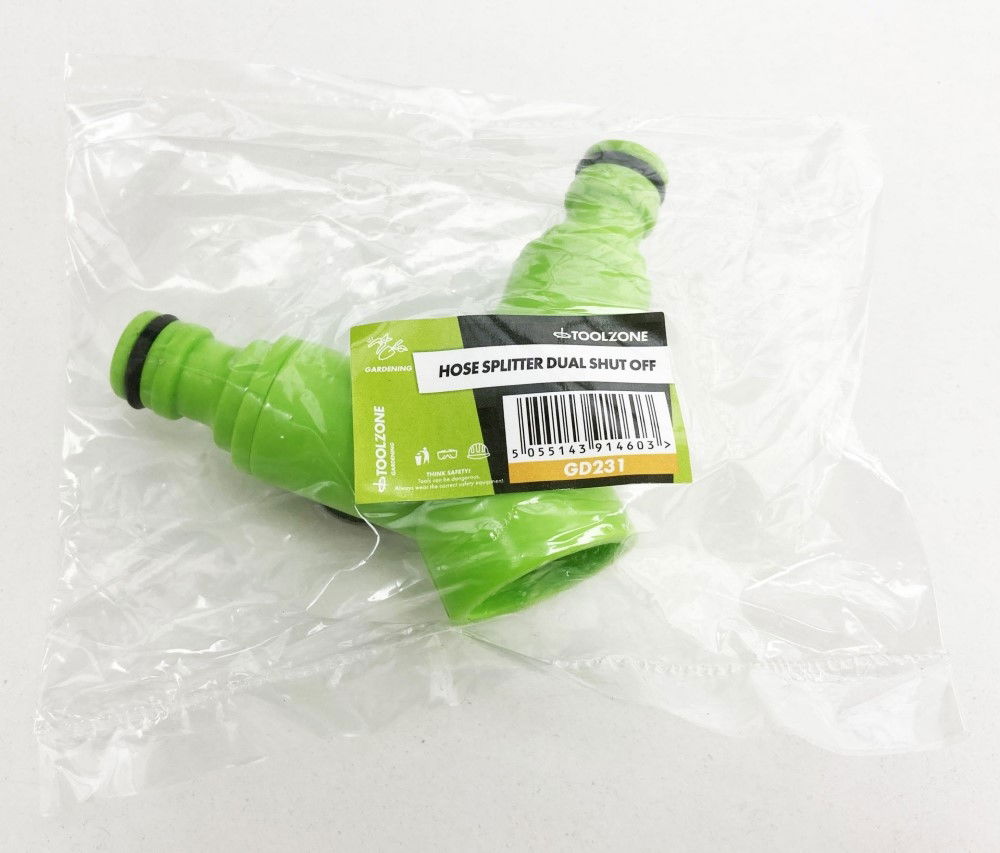 HOSE SPLITTER DUAL SHUT OFF 3/4 THREAD - TOOLZONE KDPGD231