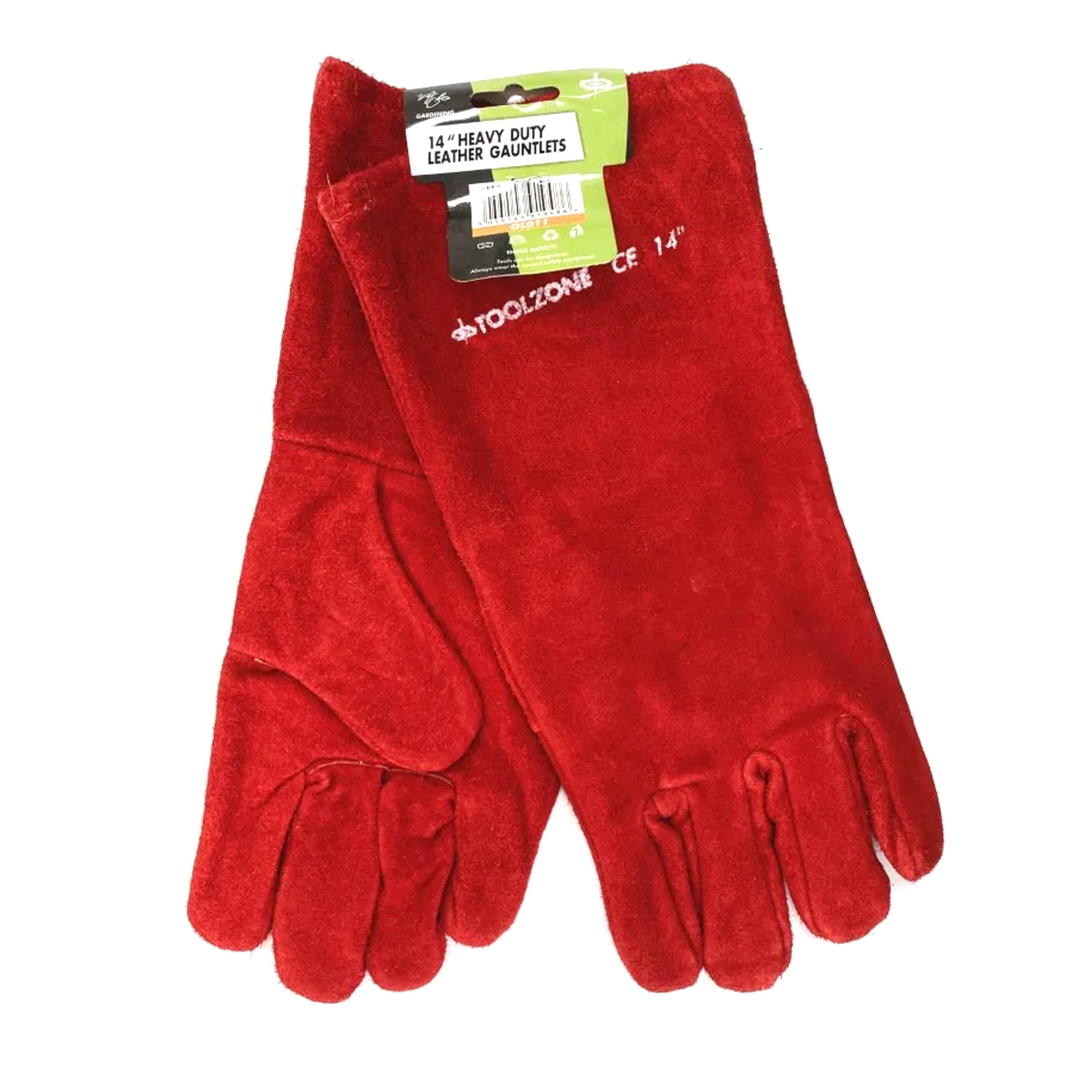 SUEDE GAUNTLETS LINED 14 LENGTH PACK OF 12 - TOOLZONE KDPGL011