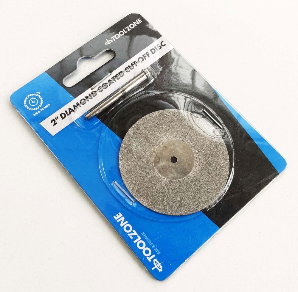 DIAMOND COATED CUT WHEEL 2 WITH 3.2mm SHANK - TOOLZONE KDPHB209