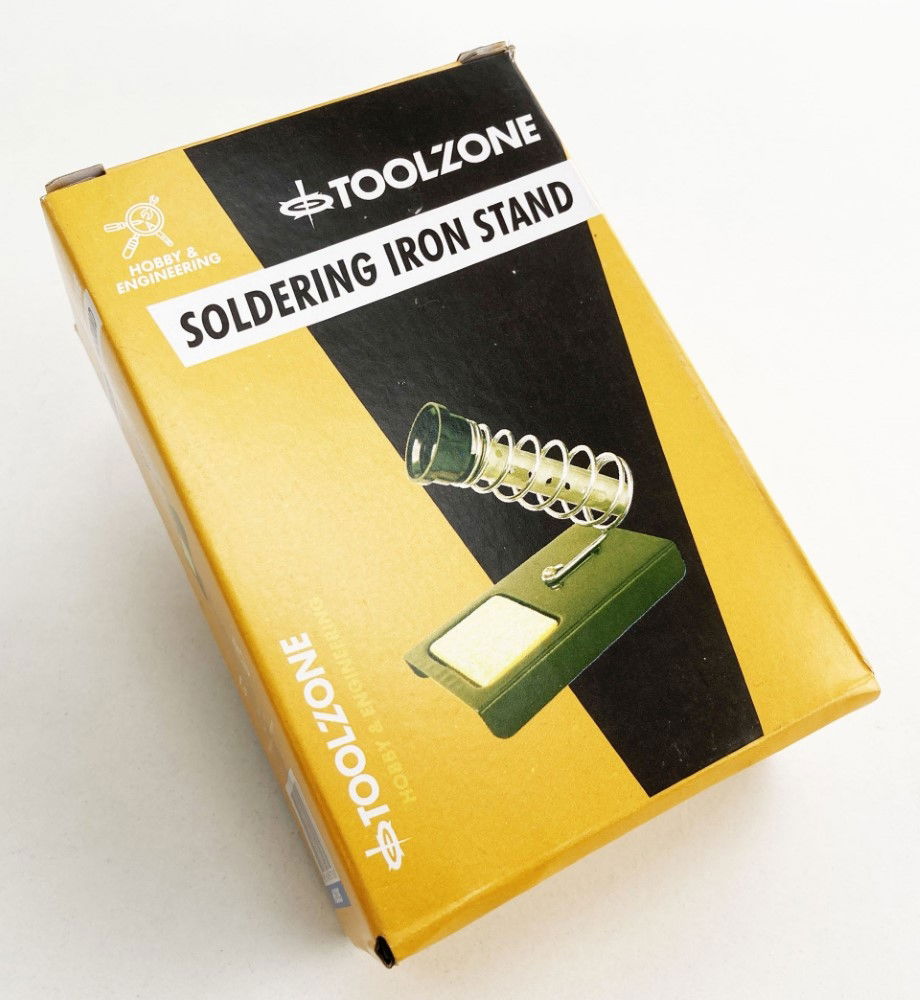 SOLDER STAND METAL BASE WITH TIP CLEANING PAD - TOOLZONE KDPHB285