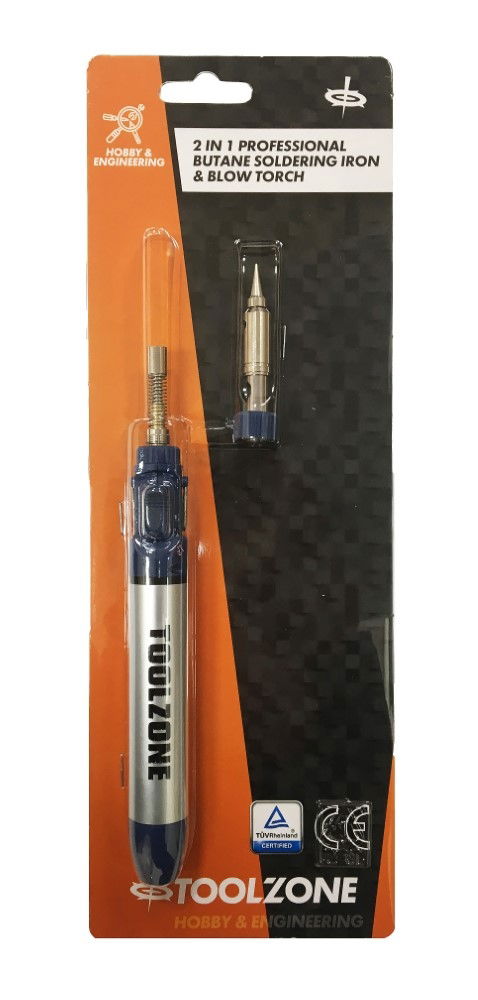 BUTANE SOLDER PENCIL TORCH 2 IN 1 GAS POWERED - TOOLZONE KDPHB288