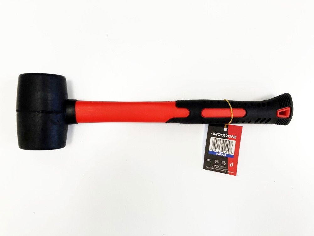 RUBBER MALLET 8oz FIBRE HANDLE - TOOLZONE KDPHM004