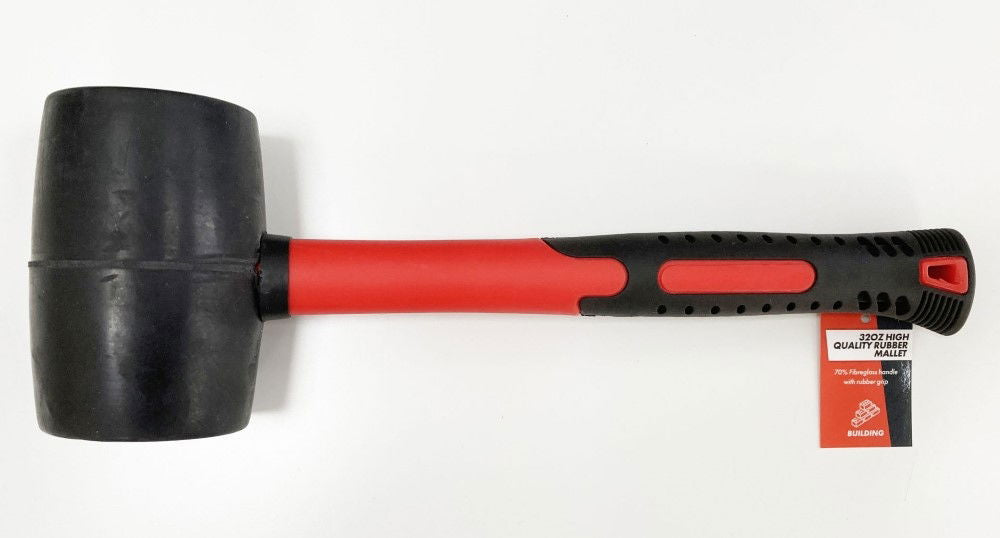 RUBBER MALLET 32oz 70% FIBRE HANDLE - TOOLZONE KDPHM010