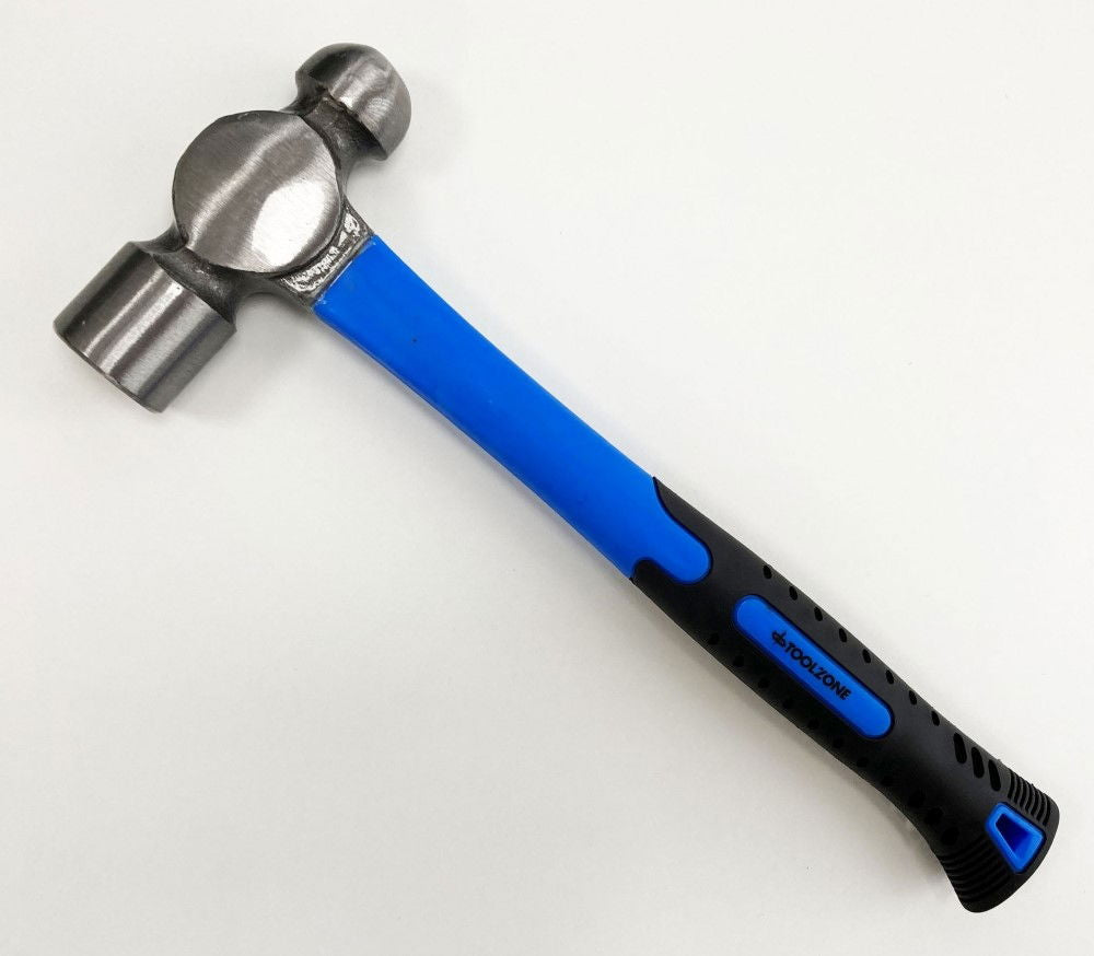 BALL PEIN HAMMER 32oz 70% FIBRE HANDLE 340mm - TOOLZONE KDPHM063