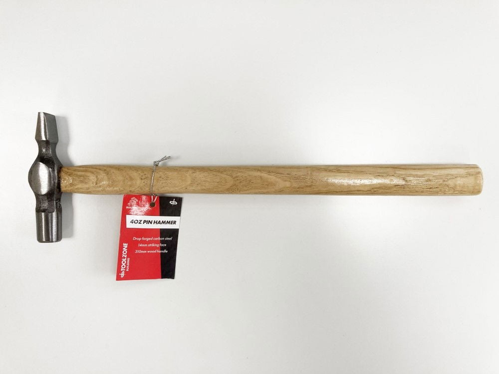PIN HAMMER 4oz WOOD HANDLE 310mm - TOOLZONE KDPHM069