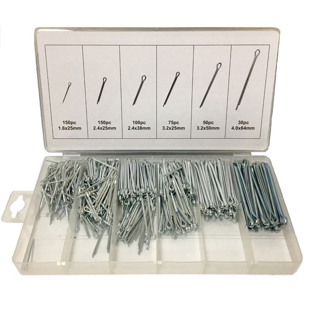 COTTER PIN ASSORTMENT 555pc IN STORAGE BOX - TOOLZONE KDPHW155