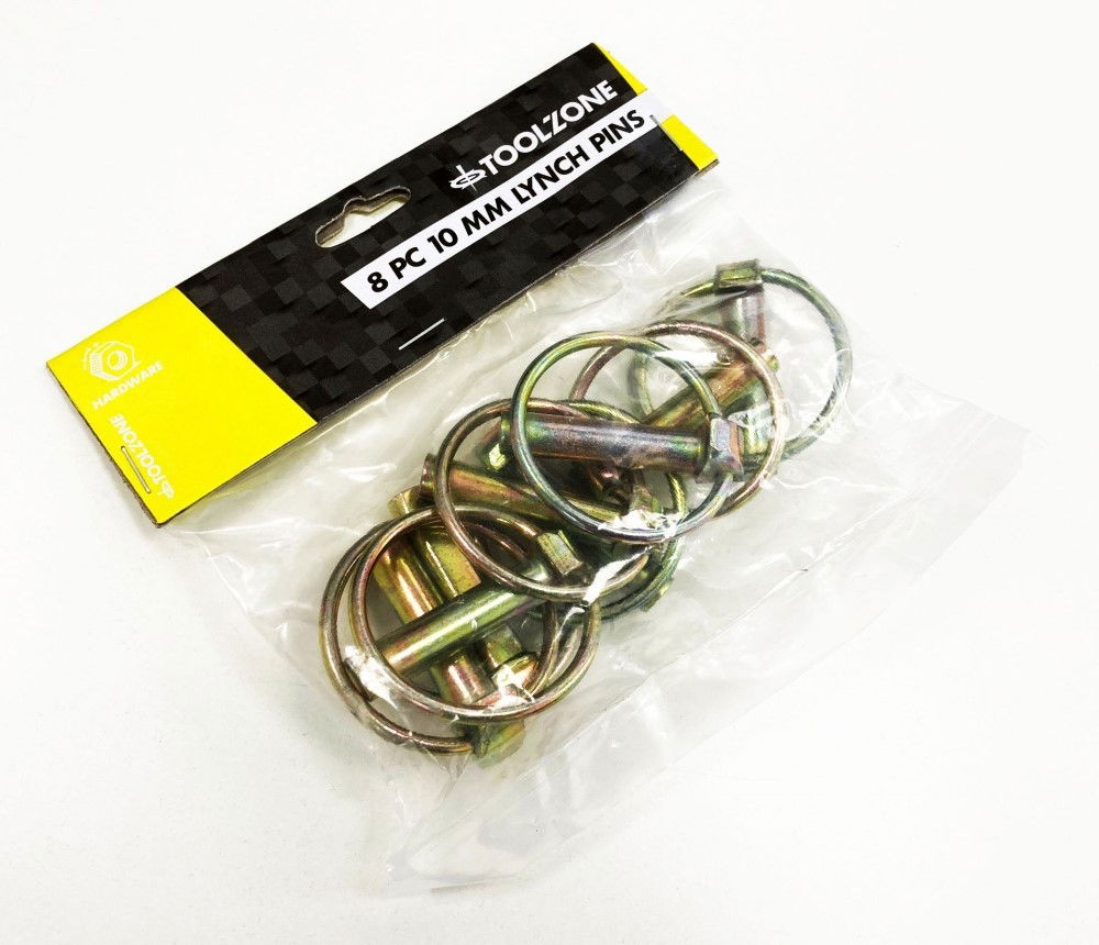 LINKAGE PIN SET 8pc 10mm GALVANISED - TOOLZONE KDPHW170