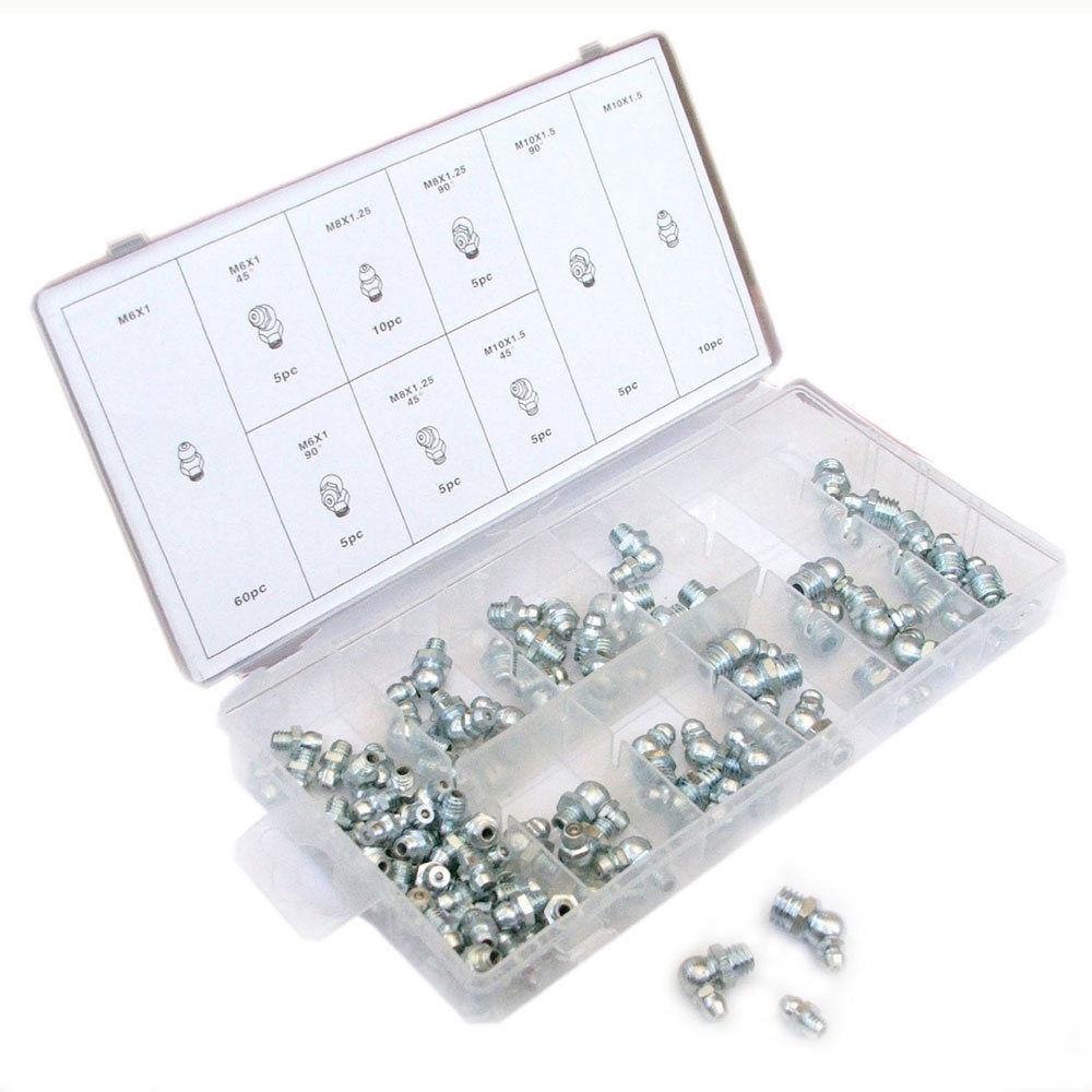 GREASE NIPPLE ASSORTMENT 110pc IN STORAGE BOX - TOOLZONE KDPHW186
