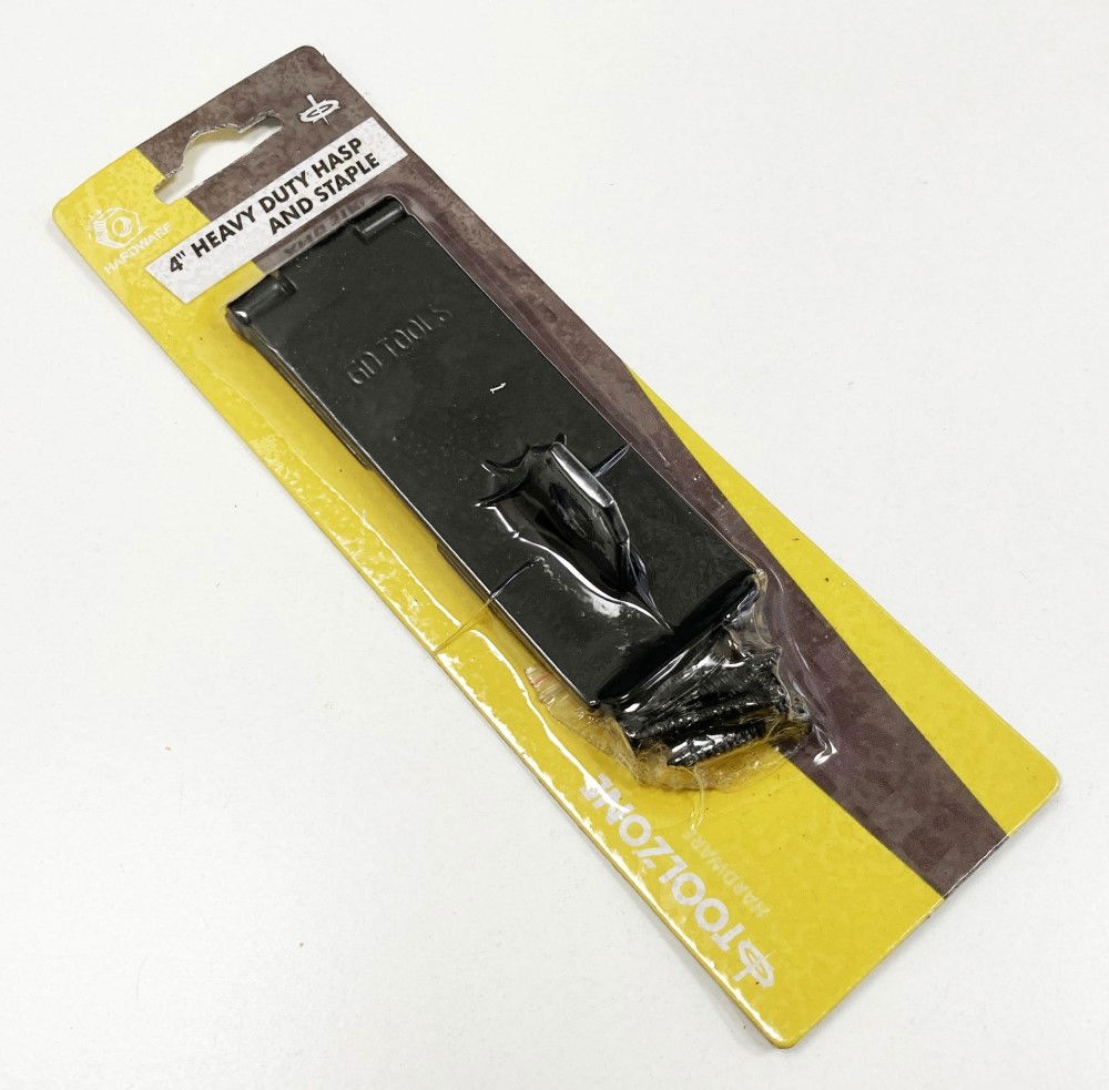 HASP AND STAPLE HEAVY DUTY 4 100x38mm WITH 8 SCREWS - TOOLZONE KDPLK083