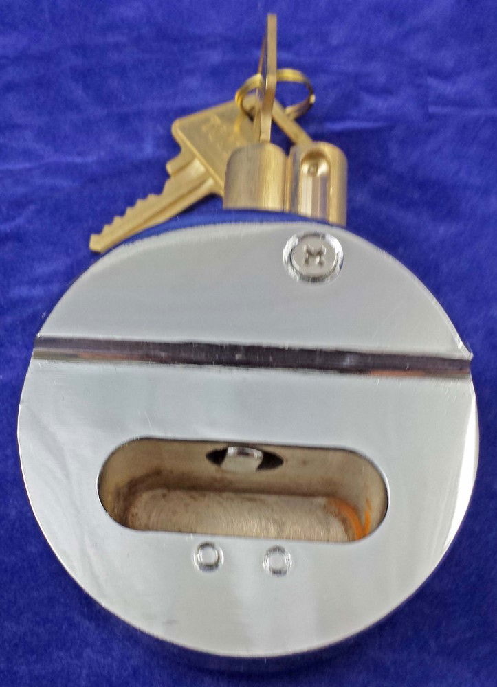 PADLOCK CONCEALED SHACKLE 73mm STEEL CHROME PLATED WITH 2 KEYS - TOOLZONE KDPLK108