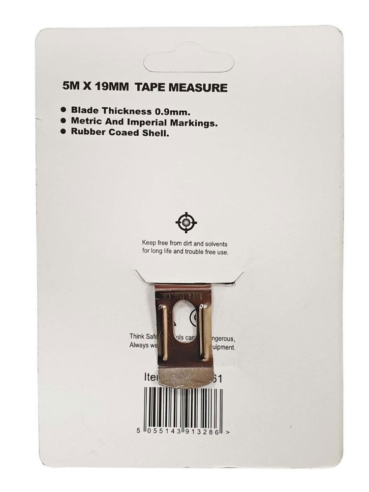 TAPE MEASURE BASIC 5m x 19mm METRIC AND IMPERIAL - TOOLZONE KDPMS061